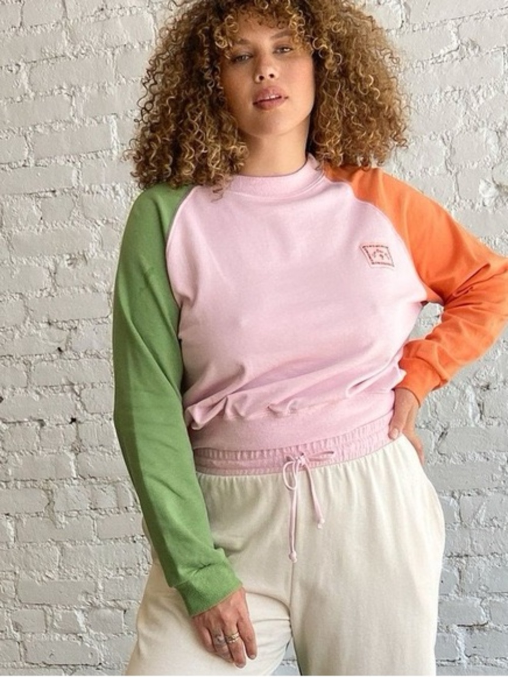 Lisa Says Gah Winona Organic Terry Color block Pullover